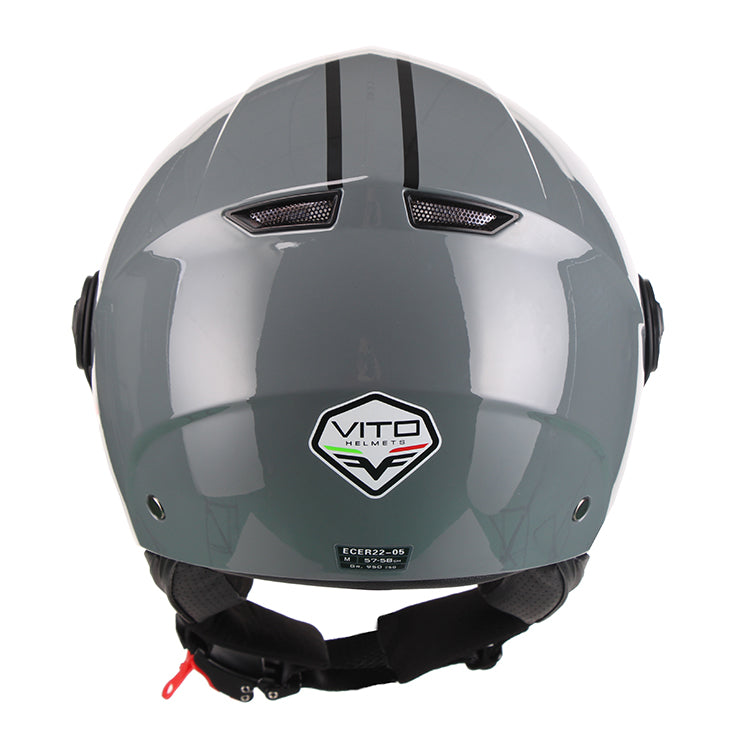 Helm Vito Jet moda / glans grijs