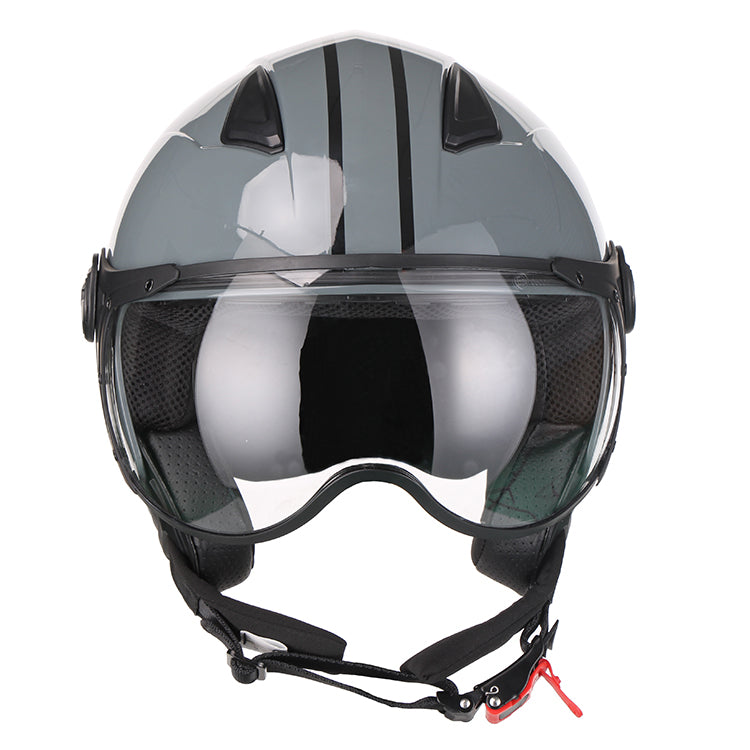 Helm Vito Jet moda / glans grijs