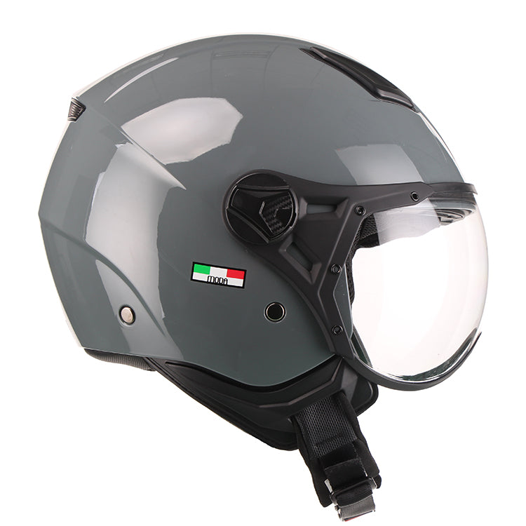 Helm Vito Jet moda / glans grijs