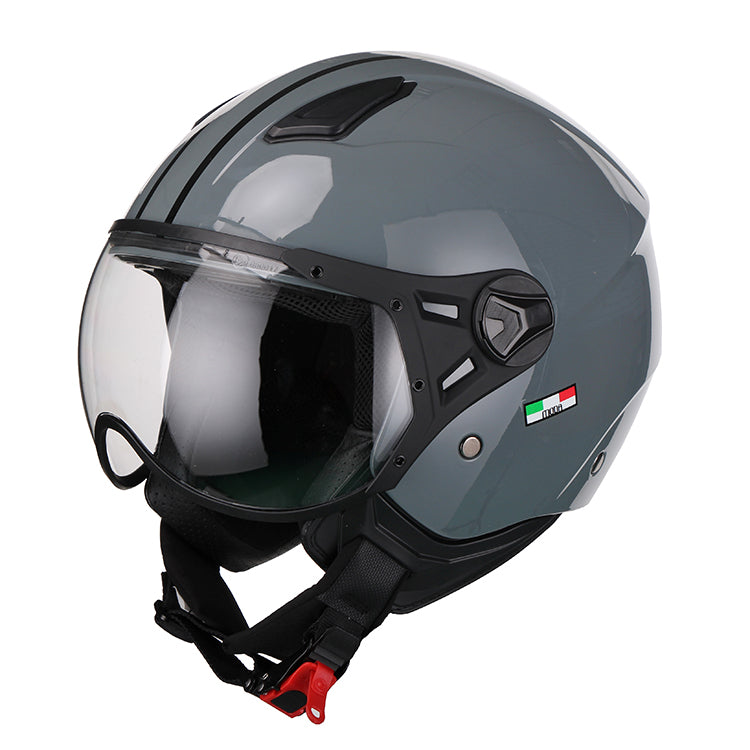 Helm Vito Jet moda / glans grijs