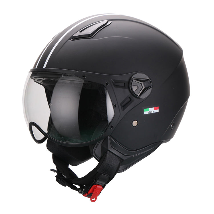 Helm Vito Jet moda / mat zwart & zwarte binnenkant