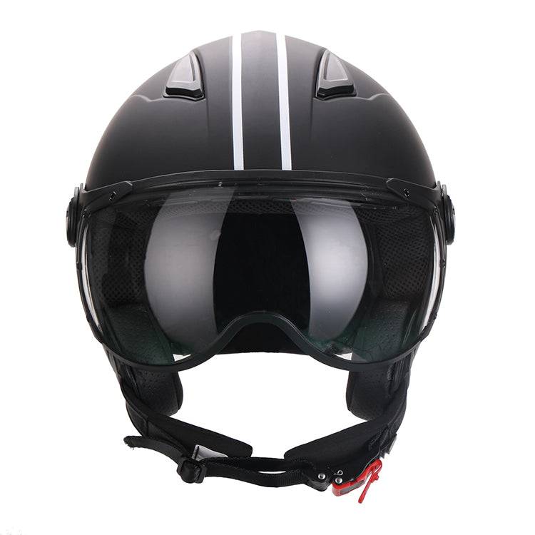 Helm Vito Jet moda / mat zwart & zwarte binnenkant