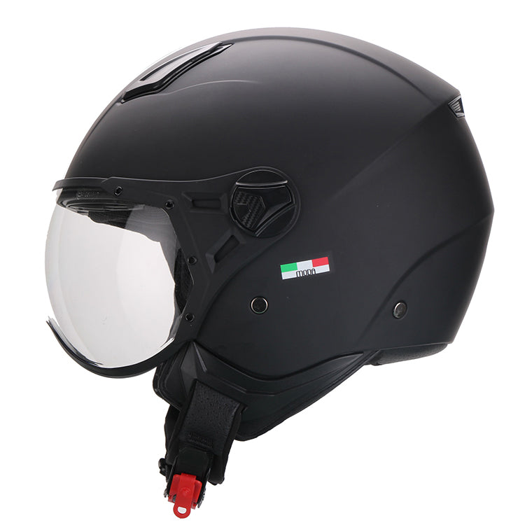 Helm Vito Jet moda / mat zwart & zwarte binnenkant