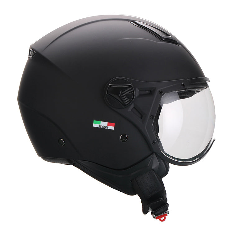Helm Vito Jet moda / mat zwart & zwarte binnenkant