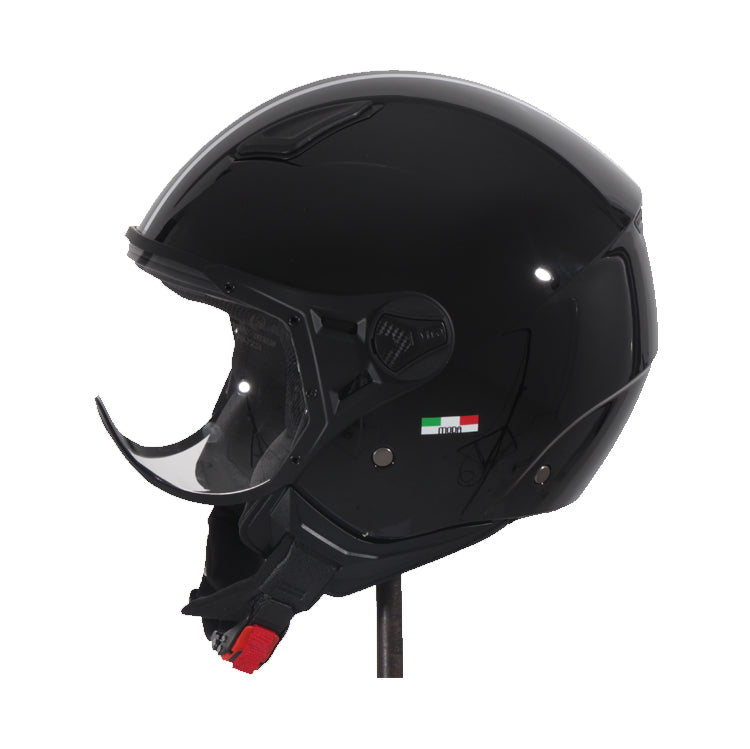 Helm Vito Jet moda / glans zwart & zwarte binnenkant