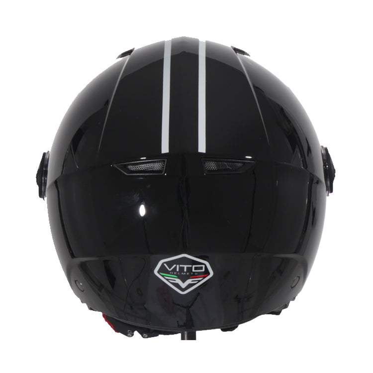 Helm Vito Jet moda / glans zwart & zwarte binnenkant