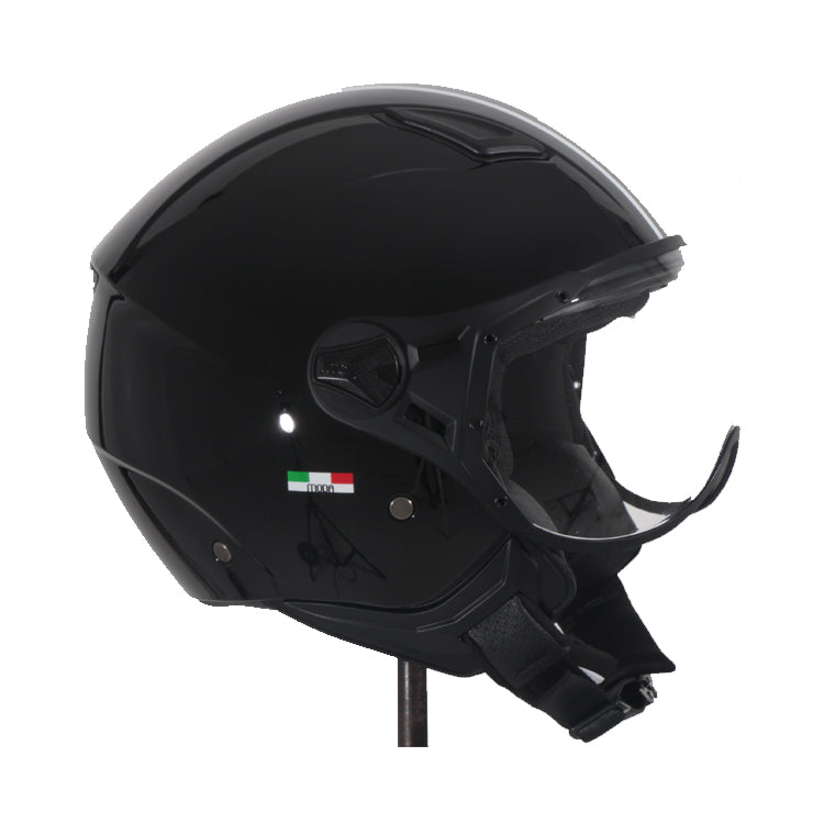 Helm Vito Jet moda / glans zwart & zwarte binnenkant