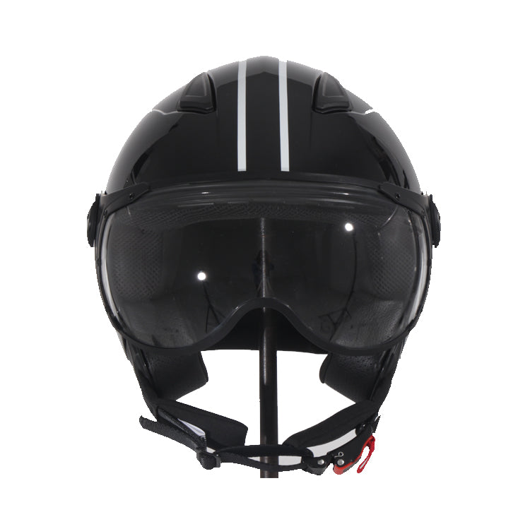 Helm Vito Jet moda / glans zwart & zwarte binnenkant