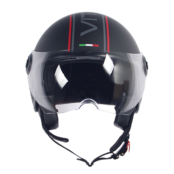 Helm vito jet loreto  / mat zwart