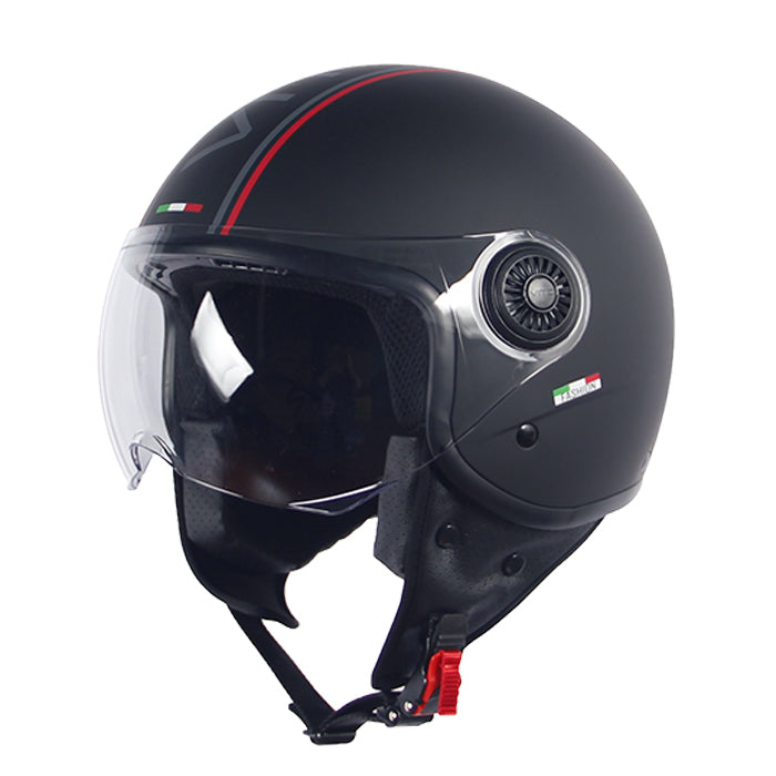 Helm vito jet loreto  / mat zwart