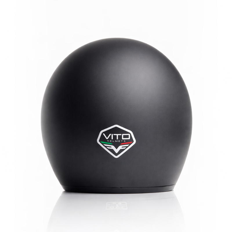 Helm vito special mat zwart oldtimer
