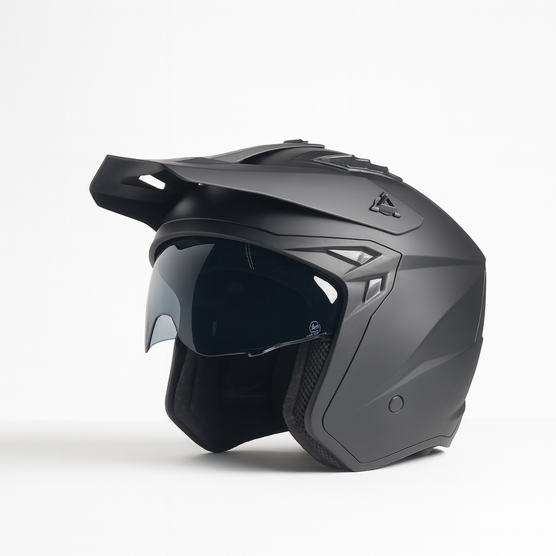 Helm Vito Jet Trial – Mat Zwart